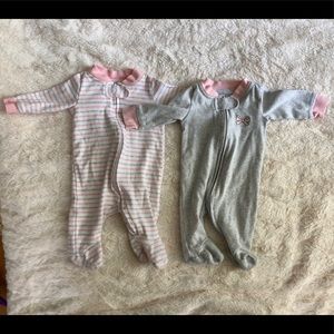 Newborn Zip-up Long sleeve Onsies-Set of 2